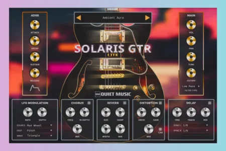 Featured image for “Quiet Music releases free guitar plug-in Solaris GTR Lite”