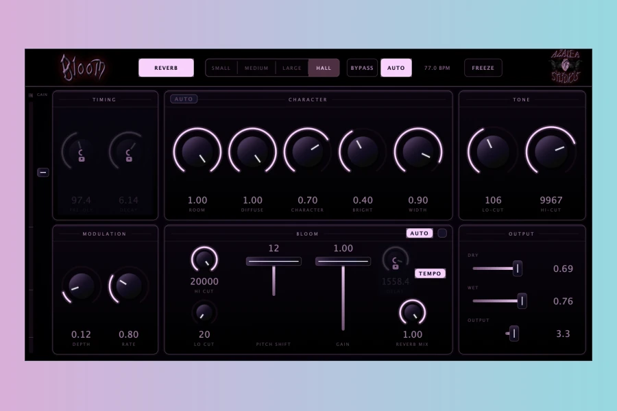 Azalea Studios FL Bloom: Shimmer Reverb with Harmonic Engine