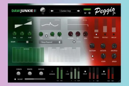Featured image for “DAWJunkie Releases Free Peggio Jr Arpeggiator Synth”