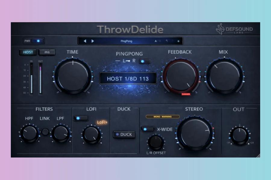 Defsound Labs ThrowDelide: Fast Stereo Delay Plugin