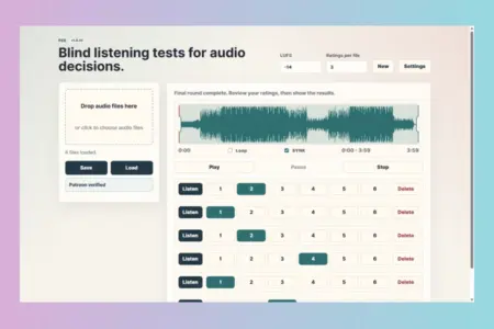Featured image for “Noisebud PER 1.6.10: Free Blind Listening Test App”