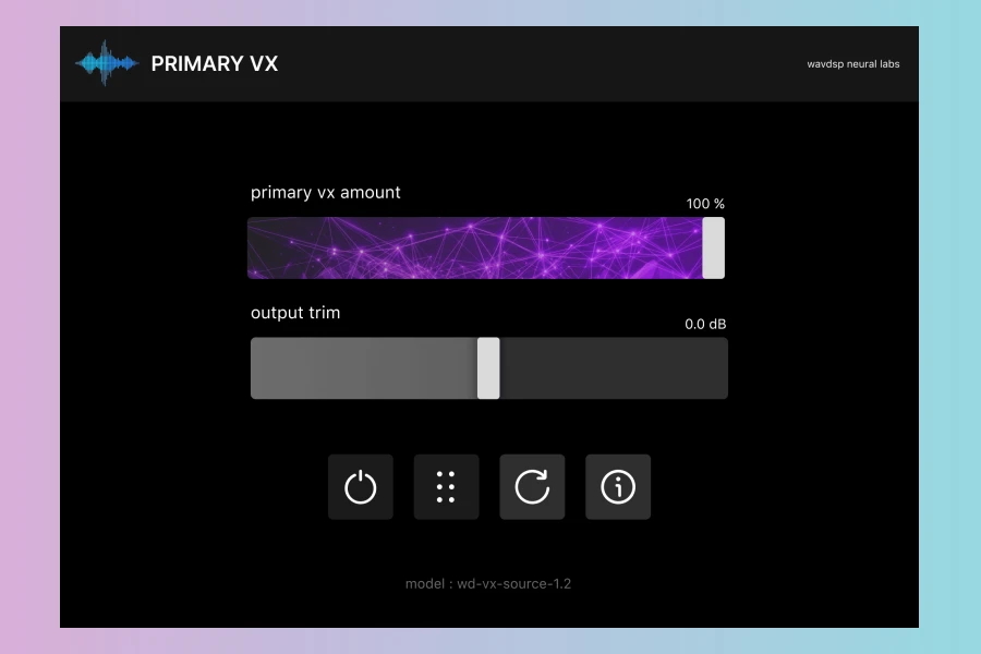 WAVDSP Primary Vx: AI Vocal Isolation & Feedback Protection