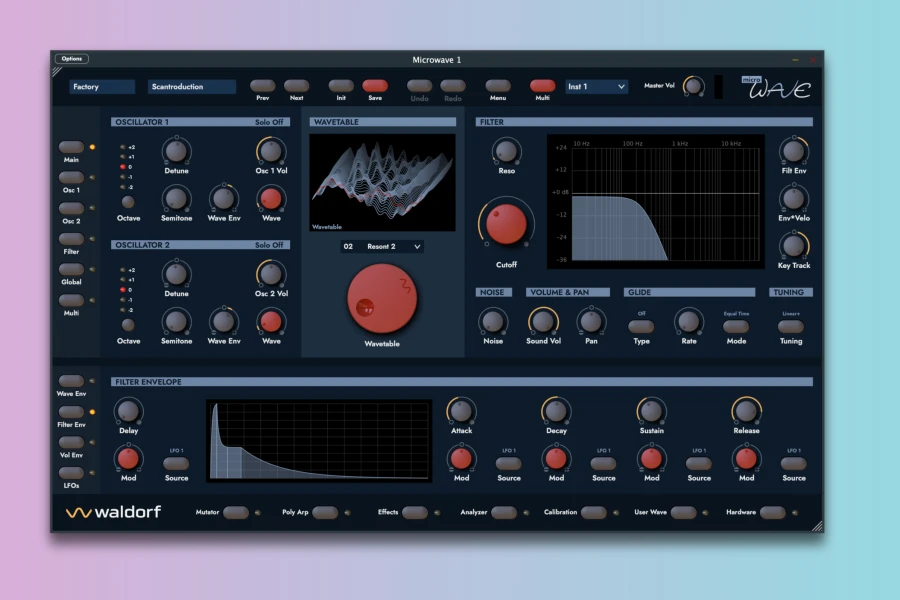 Waldorf Microwave 1 Plugin V2: 32 Voices & Arpeggiators