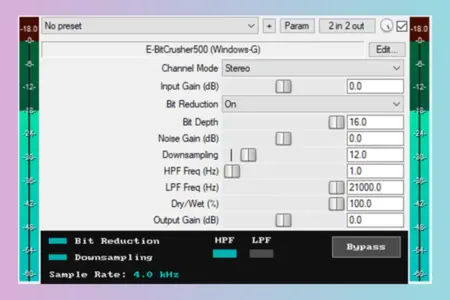 Featured image for “Windows-G Releases E-BitCrusher500: Free JSFX Bitcrusher”