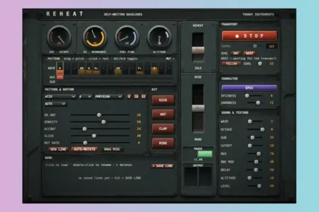 Featured image for “Tunary REHEAT: Generative Bass & MIDI Writer Plugin”