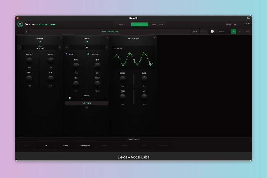 Delos DSP Vocal Labs and Delos DEQ
