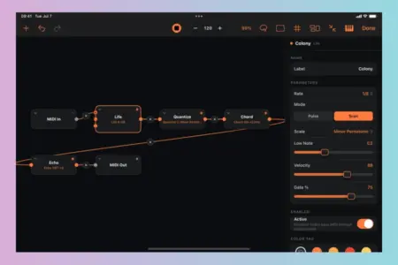 Featured image for “MIDIRack: Build Custom MIDI Surfaces & Graph on iPad”