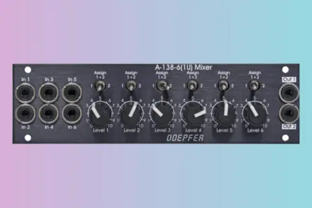 Featured image for “Doepfer A-138-6 1U Six Channel Mixer Announced”