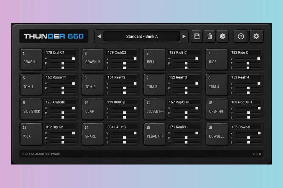 Force56 Audio Software Thunder660 Drums VST