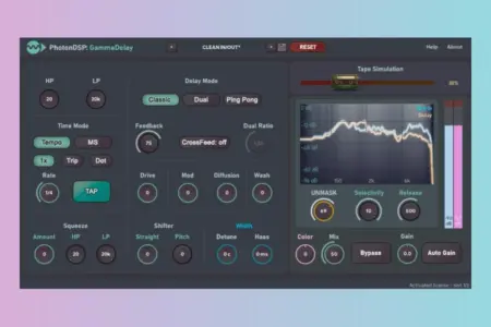 Featured image for “PhotonDSP Releases GammaDelay and WideEngine Plugins”