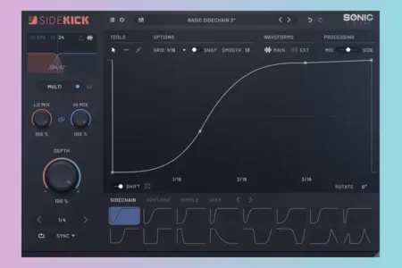 Featured image for “Sonic Academy SideKick – Volume Shaper & Spectral Ducking”