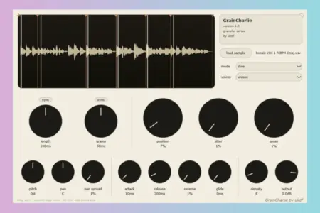 Featured image for “GrainCharlie: Free Granular Synthesizer Plugin by ukdf”